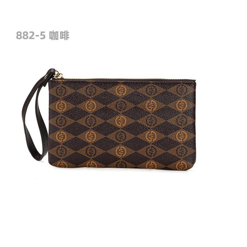 Europa y América retro viejo patrón embrague larga cartera de las mujeres 2023 nueva cartera multifuncional bolso del teléfono móvil