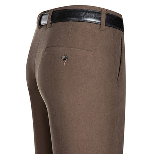 Brand Corduroy Casual Pants Men's 2025 Spring and Summer Cotton Loose Pants for Middle-aged Dad Solid Color Long Pants