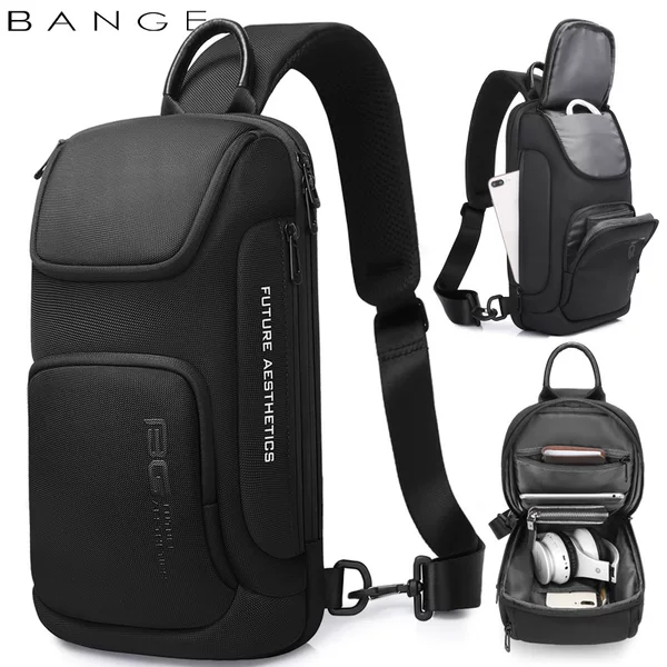 Bange New Shoulder Bag Men's Korean Style Men's Chest Bag Light Business Function Crossbody Bag Fashionable Cross-border Men's Bag