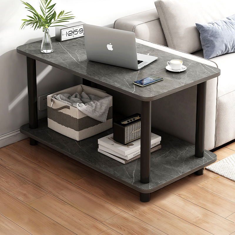 Doble capa sofá lateral varios luz sala de estar de lujo Casa balcón pequeña mesa cuadrada pequeño apartamento dormitorio italiano estante de almacenamiento de noche