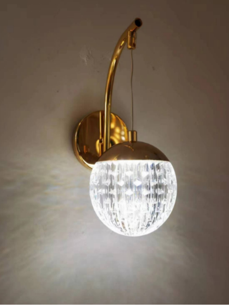 lámpara de cabecera lámpara de pared diseñador de cristal pasillo decoración lámpara de pared dormitorio diseño simple lámpara de cabecera lámpara de pared