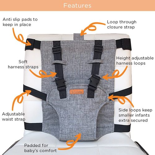 Adjustable child seat safety belt dining chair back strap anti-fall strap anti-fall baby safety belt