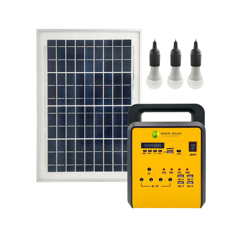 10W Household Off-Grid Solar Power System Outdoor Power Generation Solar Lighting Mobile Phone Charging