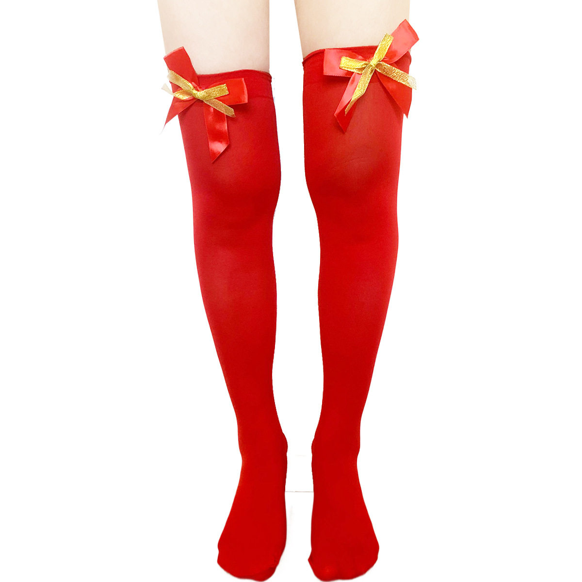 Medias de Navidad fabricantes transfronterizos en stock Medias de Halloween vacaciones vestir ropa accesorios rayas sobre la rodilla Calcetines