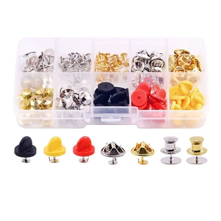 亚马逊热款 150pcs金属自锁钉空白别针DIY 饰品配件套盒