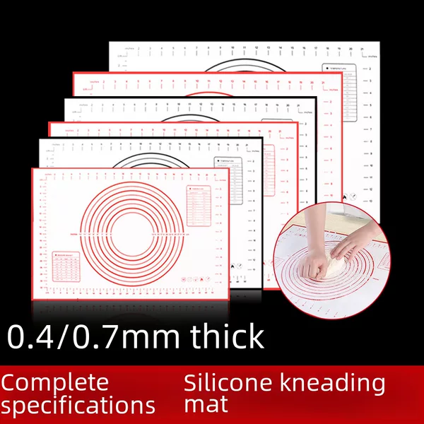 Amazon Thickened Rolling Mat Large Kitchen Silicone Baking Mat Kneading Mat With Scale and Mat Silicone Copping Board