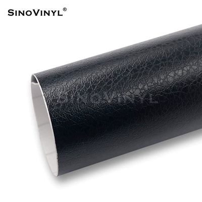 Carleke Car Leather Texture Color-Changing Film, Car Body and Central Control Modification Interior Film, Phone Back Film Sticker, Heat Insulation (Automotive Film) - 15228-m-leather-pattern-black