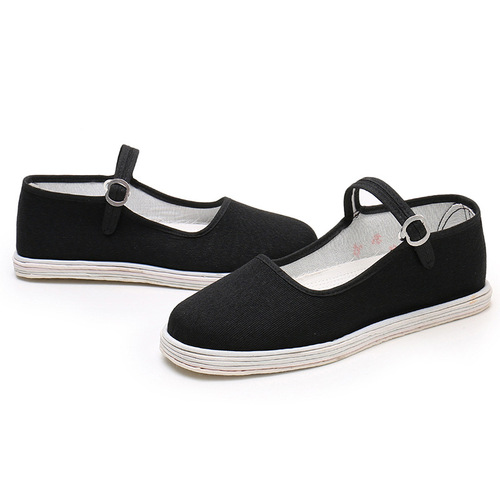 Handmade old Beijing cloth shoes for women with soles, cotton soles, breathable health-preserving mothers' casual shoes for confinement