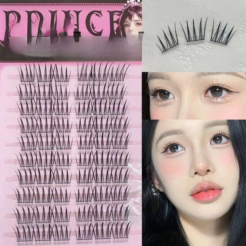 Glue-Free Zhang Yuanying's Same Style Female Group Idol Ace False Eyelashes Trilogy Natural Artificial Segmented Natural Thick Glue-Free Zhang Yuanying's Same Style Female Group Idol Ace False Eyelashes Trilogy Natural Artificial Segmented Natural Thick