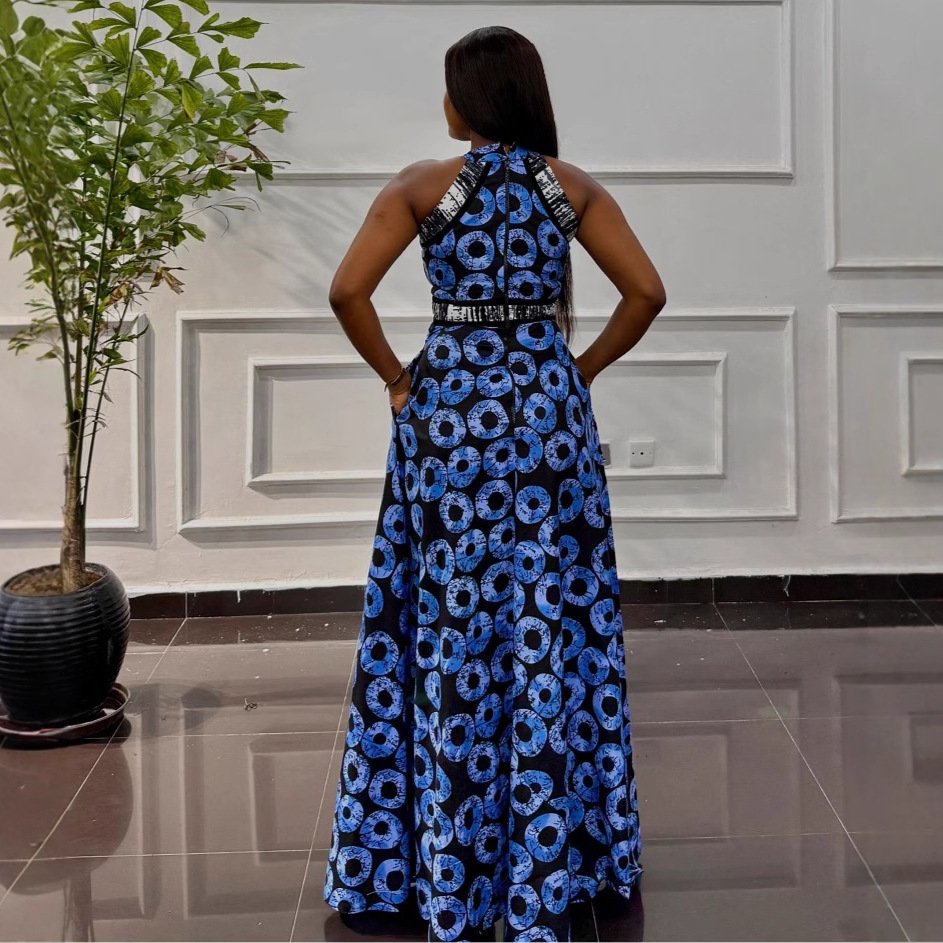 Women's Clothing Printed A-Line Dress Fitted Waist Front Slit Women's Casual Fashion Dress For Formal & Casual For Women_voghion.com