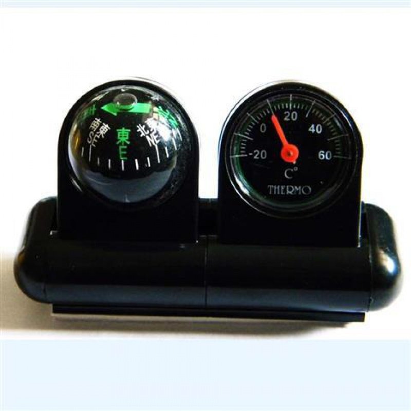 Qítā Car Compass High Precision Sun-Proof Oil-Free Metal (Avto kompas) - black