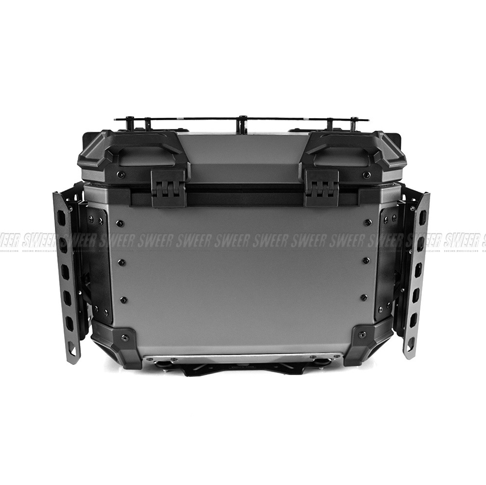 45L Motorcycle Aluminum Alloy Tail Box Foldableing Armor New Aluminum Alloy Quick Release Waterproof and Anti-Collision Trunk