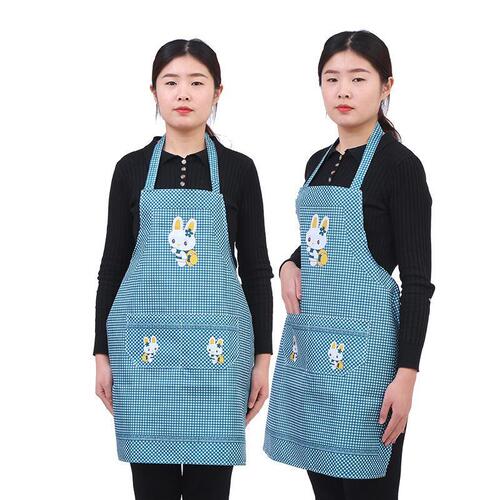 Apron wholesale promotional gift printing logo disposable kitchen work clothes white rabbit cartoon women and ladies apron