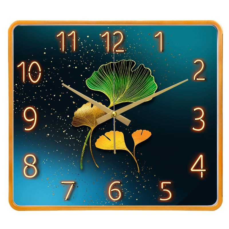 Modern fashionable wall square watch, simple and elegant design, light luxury style