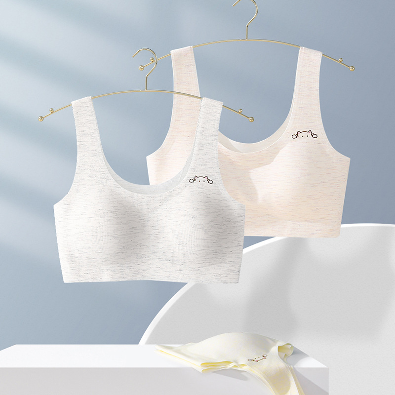 Girls' Vest Developing Girls' Small Underwear Colored Cotton Girls' Primary School Girls' Long Children's Bra Girls' Vest Developing Girls' Small Underwear Colored Cotton Girls' Primary School Girls' Long Children's Bra