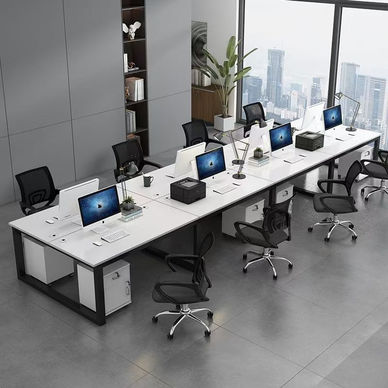 Simple Modern Staff Office Desk Workstation Computer Desk and Chair Set Office Staff Workstation Conference Table Large Table