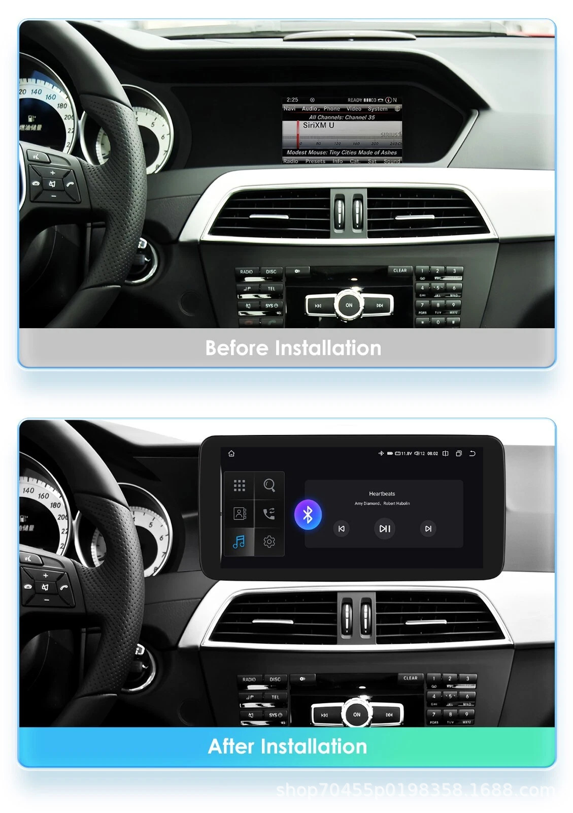 Suitable for 11-14 Mercedes-Benz C-Class W204 Ntg4.5 Android Central Control Large Screen Gps Navigator Carplay