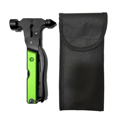 Qəza çəkici – Glass with Cutter Escape - green-aluminum-handle-sanded-version