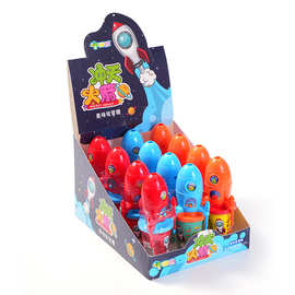 冲天火箭玩具糖果味吸管糖儿童玩具糖30g口味随机12个/盒