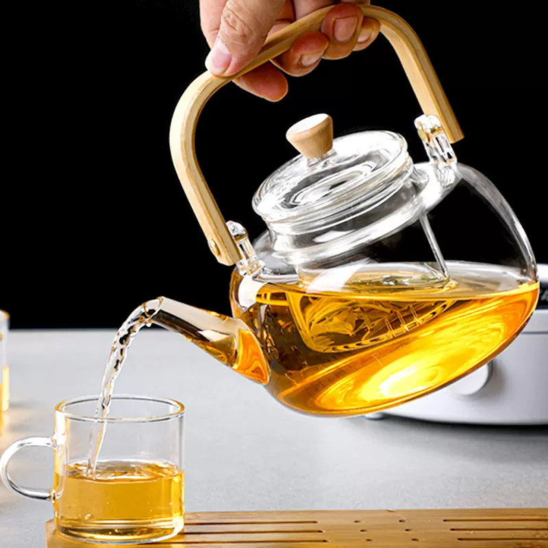 围炉煮茶壶煮茶炭火玻璃提梁壶大容量加厚耐热家用喝茶碳功夫茶具