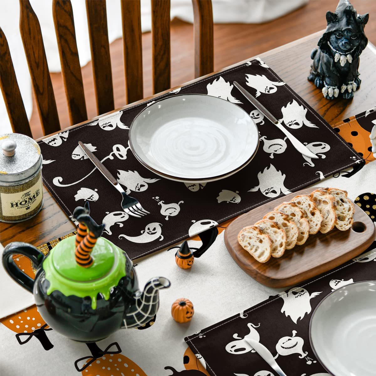 110g Weight Tablecloths Home Textiles & Decor Type tablecloth Event & Party Supplies 1 Piece, 1 Set Quantity Casual, Party Occasion Linen Material Halloween, Day of the Dead Festival Skull Pattern Funny Style Halloween Day Of The Dead Funny Skull Linen Casual Party Tablecloth Party Supplies Tableware 1 Piece 1 Set 12