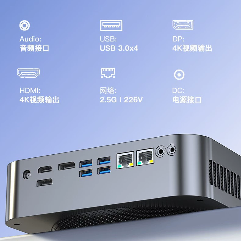 Мини-ПК GX06miniPC14 i9-12900H + RTX4060, игровой терминал, компактный 1,5 кг