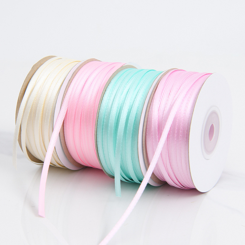 3mm Thin Ribbon Double-Sided Polyester with Braided Hair Ornaments Headdress Decorative Bookmark Ribbon Handmade DIY Material Encrypted Silk 3mm Thin Ribbon Double-Sided Polyester with Braided Hair Ornaments Headdress Decorative Bookmark Ribbon Handmade DIY Material Encrypted Silk