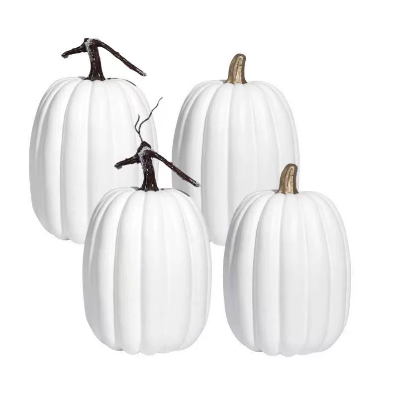 Realistic big orange autumn decorations from foam