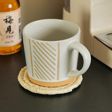 亚马逊玉米绳机钉杯垫厨房餐桌隔热垫田园简约风手工编织防滑杯垫