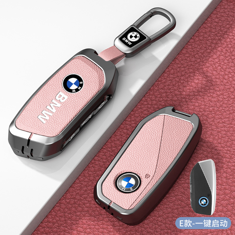 E 유형 핑크 아연 합금 쉘 + 자동차 로고 사각형 버클