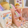 Cartoon cute capacious pens holder, table fashionable storage system, universal pencil case