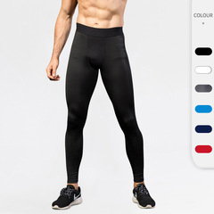 Men's PRO sports trousers, tight-fitting training, fitness and running, mesh stitching quick-drying stretch trousers 1040