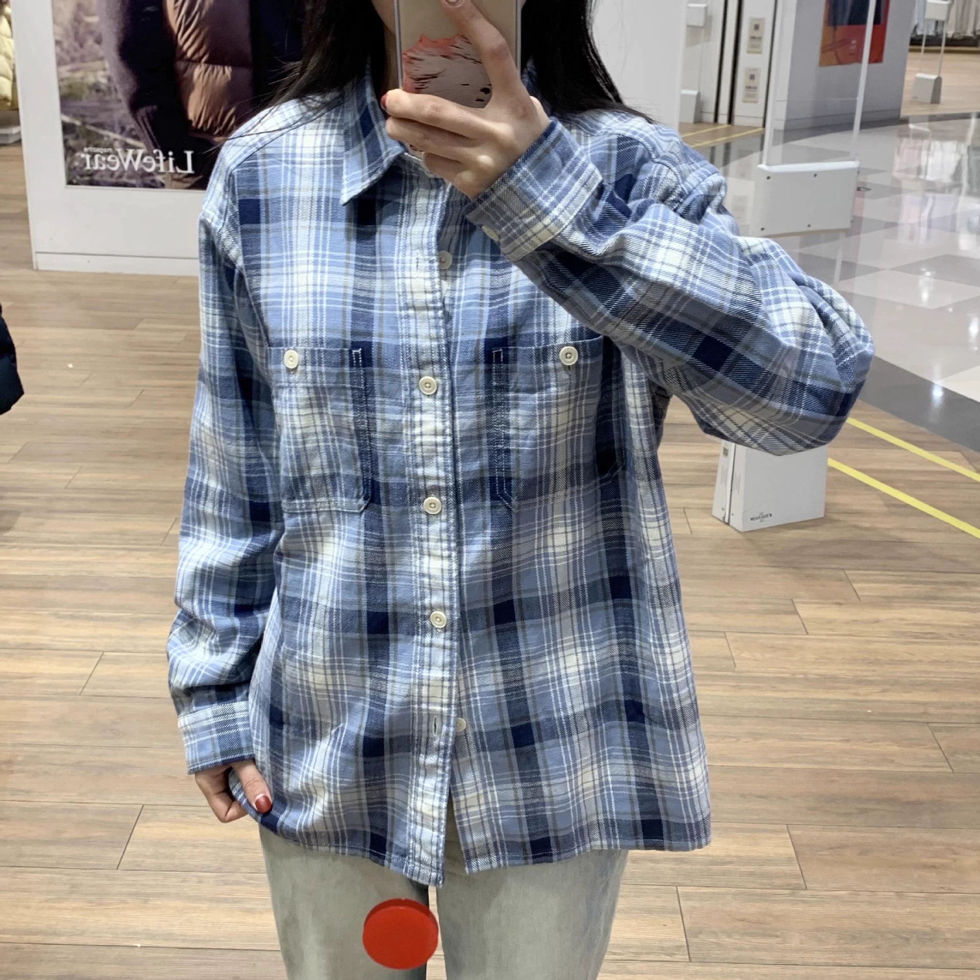 Мужская и женская фланелевая клетчатая рубашка с длинными рукавами 461422 465931 466936 468919