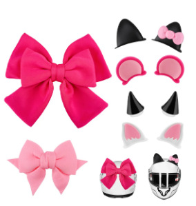 Bow Tie Electric Vehicle Motorcycle Decorative Helmet Accessories Rear Accessories Horn Cat Ears Devil Wings Set