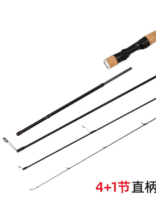 Cara de boca de caballo de varias secciones Caña de pescar transfronteriza portátil UL Aparejos de pesca 1.8 m Carbon Multi-inserto Agarre eva Mango recto Luya