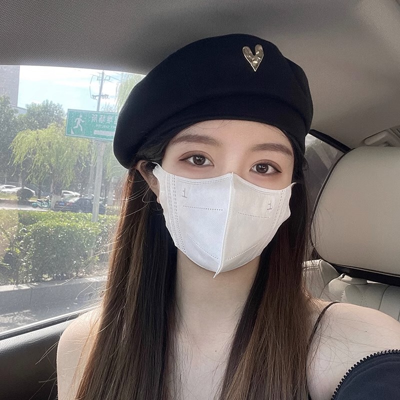 美拉德八角帽子女纯色贝雷帽女秋冬季2025新款复古画家帽子显脸小|undefined