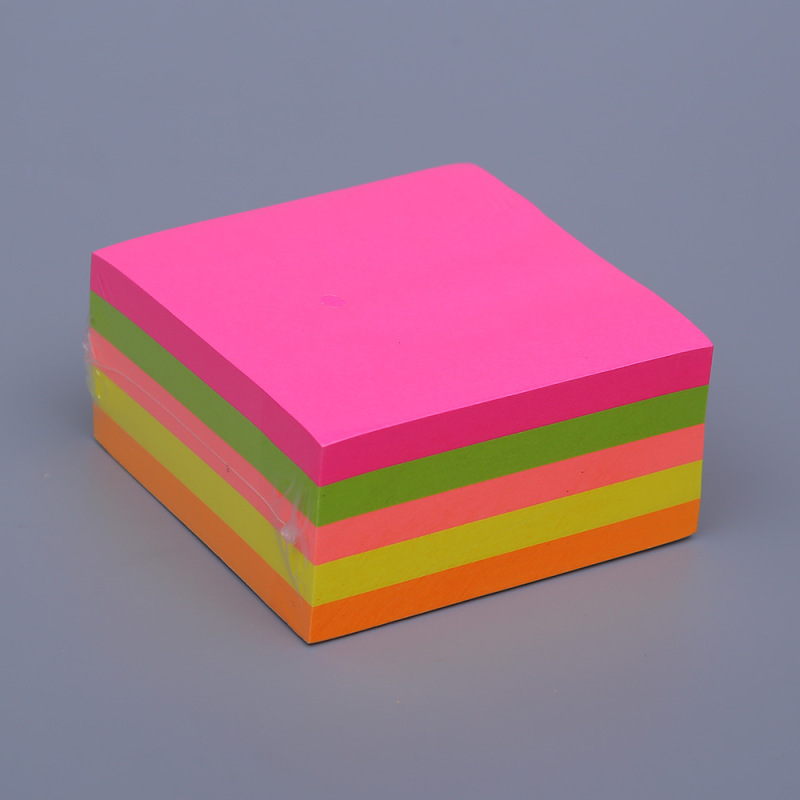 日天76x76MM彩色便利贴可手写自粘便签纸荧光/异形学生N次贴定做|undefined