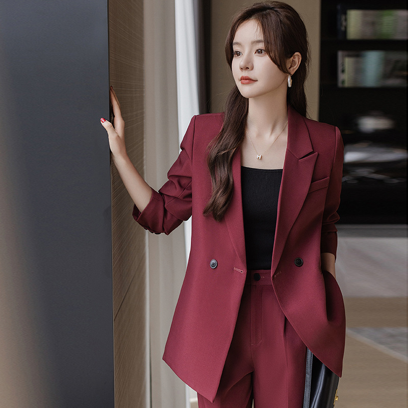 西装套装女装高级感职业装正装时尚休闲西服外套西装女阔腿裤套装|undefined