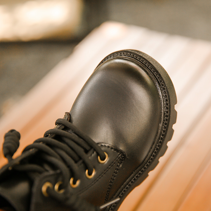 2023 Herfst Maillard Leren Martin-laarzen voor kinderen voor jongens en meisjes Enkele laars Mode Britse knappe antislip_voghion.com