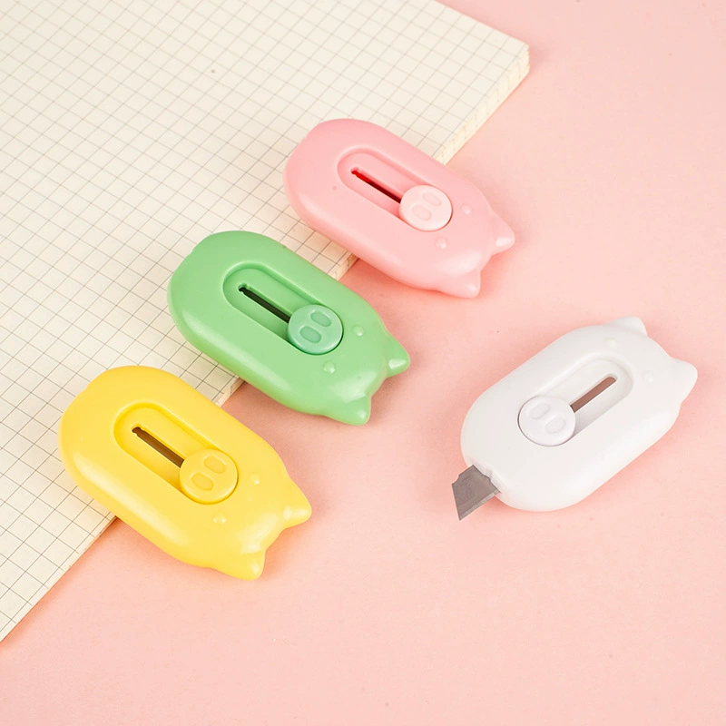 Универсальный нож «Копилка», мини-милый мультяшный нож для распаковки, японский стиль, компактный нож ручной работы ярких цветов, офисный нож для резьбы
