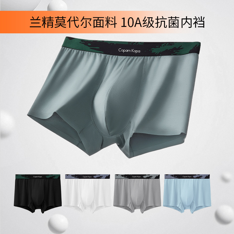 Lenzing Modal Men's Underwear Boys 2025 New Men's Seamless Breathable Ice Silk Boxer Shorts