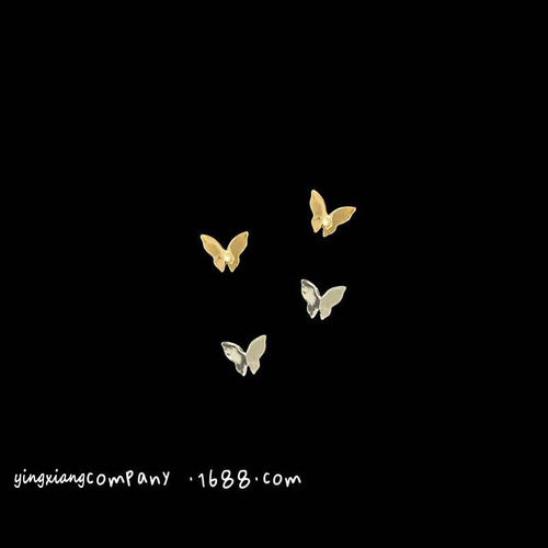 S925 Pure Silver Butterfly Earrings Mini Minimalist Women's Petite Exquisite Uncommon Design Sleep Without Removing Ear Bone Studs