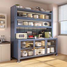 厨房置物架多功能落地多层餐边柜微波炉架子储物柜收纳柜碗柜橱柜