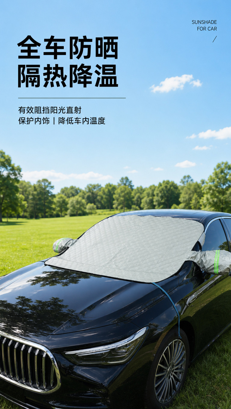 Car windshield anti-freeze cover, car cover, snow cover, snow protection, sun protection, heat insulation, sunshade for sedans and SUVs