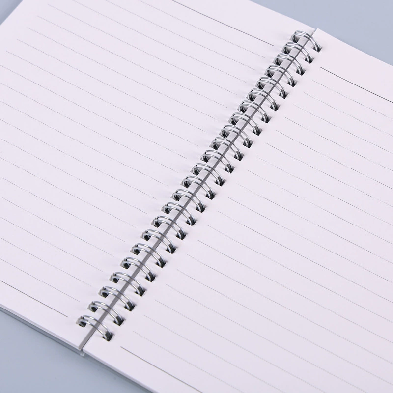 PP coil notebook transparent A5 grid horizontal line blank notebook 32K office note-taking hand ledger strap notepad wholesale