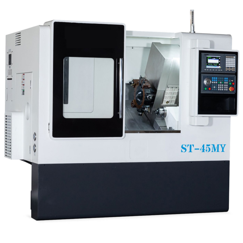车铣复合机  刀塔式数控车床  ST-45MY车铣复合 斜床身式数控车床
