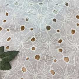 新中式国风天丝花边蕾丝刺绣面料禅意衬衣连衣裙服装布料家居软饰