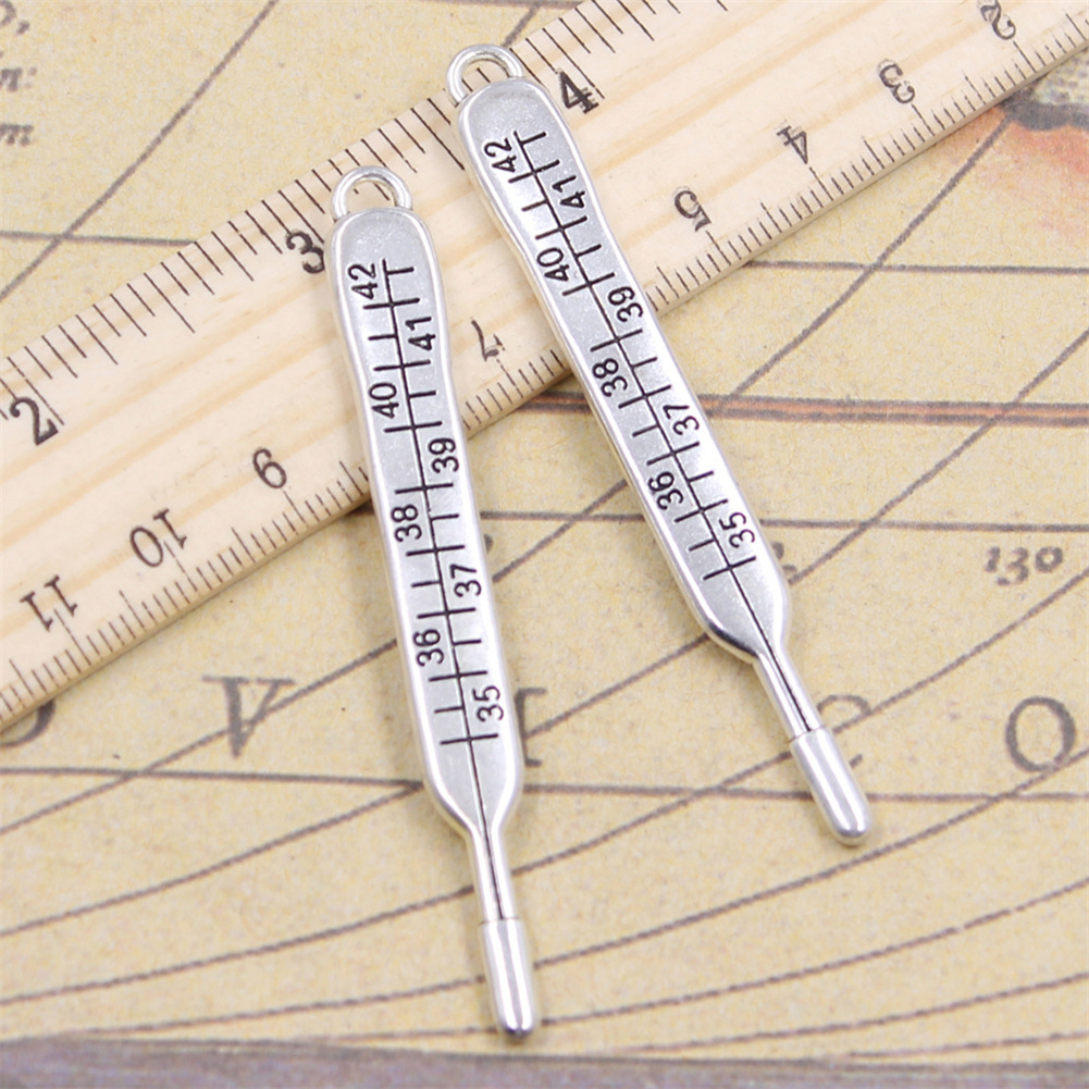 Ancient Silver Thermometer DIY Jewelry Accessories Pendant Charm Necklace Bracelet Pendant
