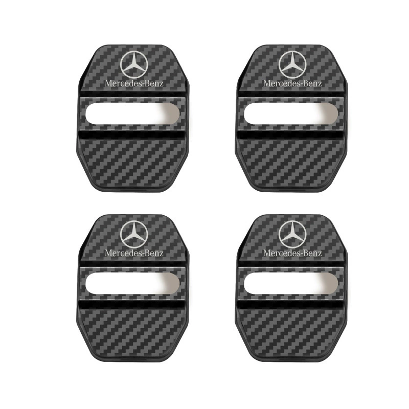 Подходит для Mercedes‑Benz Titanium Black C‑класса, E‑класса, GLA‑класса и импортного S‑класса — стальная накладка на дверной замок/засов, AMG