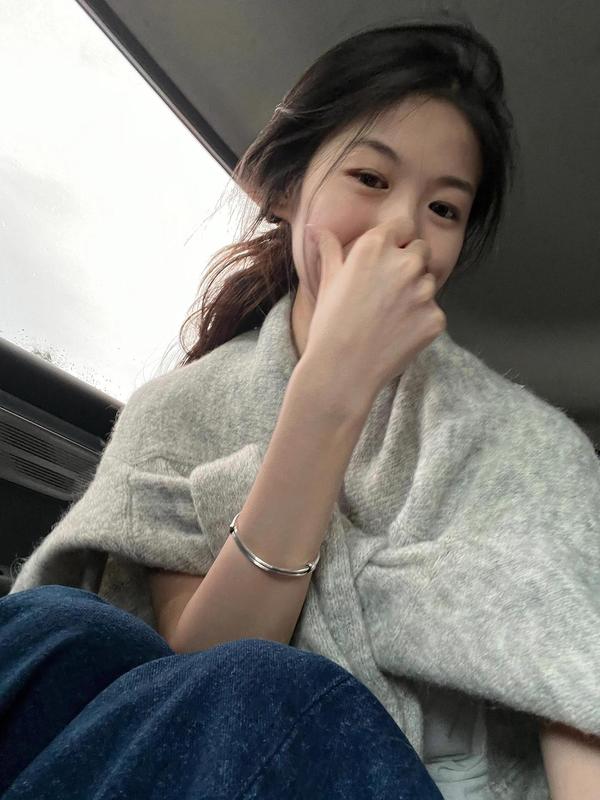 韩系软糯气质慵懒风灰色针织衫开衫毛衣女早秋季宽松百搭外套上衣|undefined